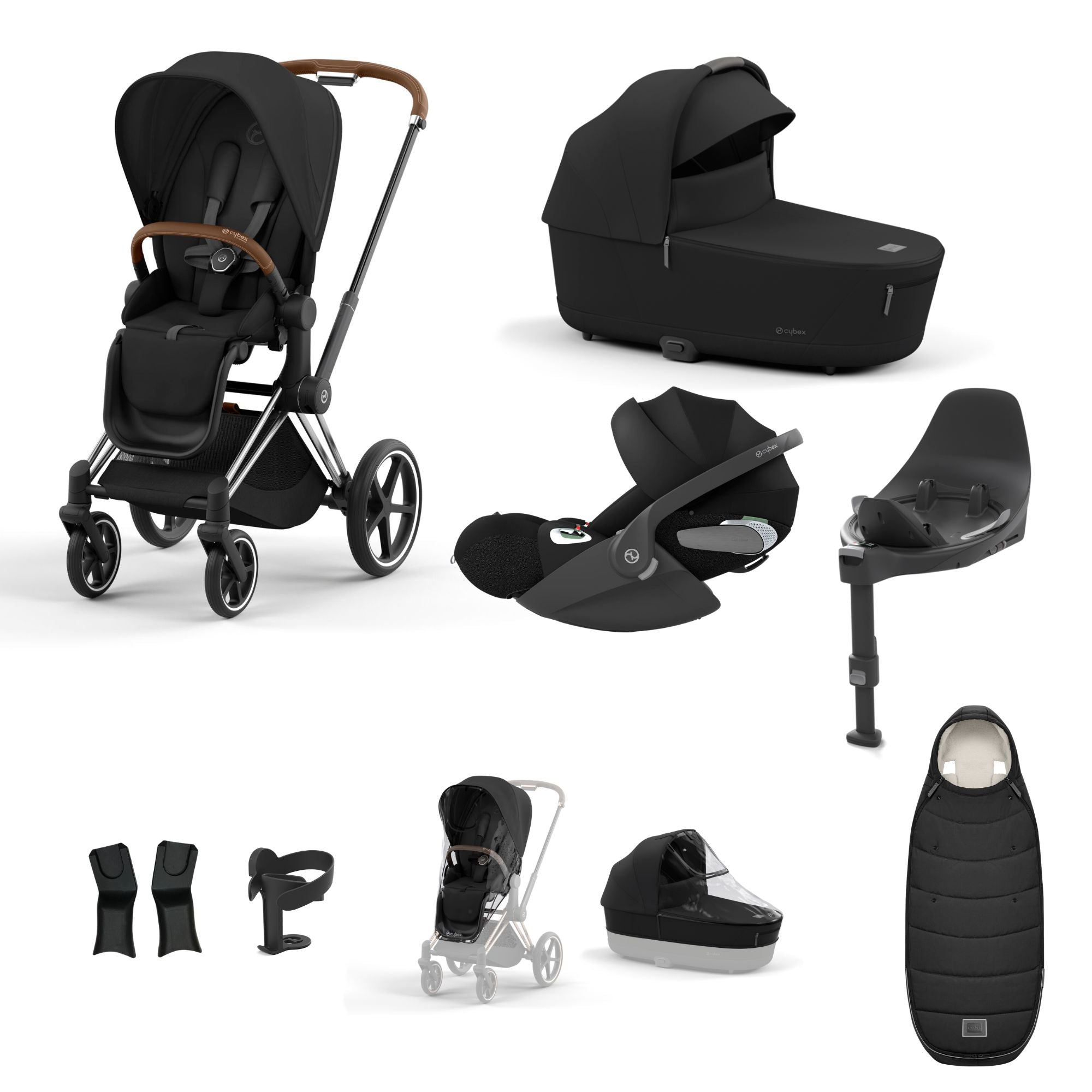 CYBEX Priam Cloud T 10 Piece Bundle Sepia Black