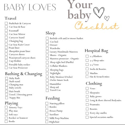 Your baby checklist