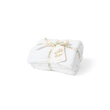 The Little Green Sheep - Organic Knitted Cellular Baby Blanket White
