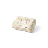 The Little Green Sheep - Organic Knitted Cellular Baby Blanket Linen