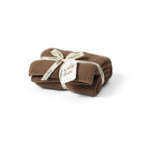 The Little Green Sheep - Organic Knitted Cellular Baby Blanket Cocoa