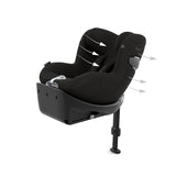 Cybex Sirona Ti i-Size 360° Car Seat with ISOFIX Base – Sepia Black PLUS
