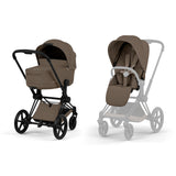 NEW CYBEX Priam Pushchair Set Comfort Collection - Matt Black - Coconut Brown
