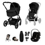 CYBEX BALIOS S LUX FOLD COT   TRAVEL SYSTEM BUNDLE - MOON BLACK