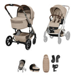 CYBEX BALIOS S LUX FOLD COT - ACCESSORY BUNDLE - ALMOND BEIGE