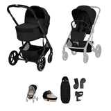 CYBEX BALIOS S LUX FOLD COT - ACCESSORY BUNDLE - MOON BLACK