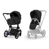 NEW CYBEX e-PRIAM Ultimate Birth and Beyond Bundle  - Comfort Collection - Matt Black Sepia Black