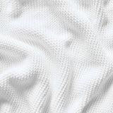 The Little Green Sheep - Organic Knitted Cellular Baby Blanket White