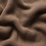 The Little Green Sheep - Organic Knitted Cellular Baby Blanket Cocoa