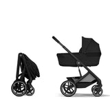 CYBEX BALIOS S LUX PUSHCHAIR WITH FOLD COT - MOON BLACK