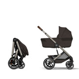 CYBEX BALIOS S LUX FOLD COT   ULTIMATE TRAVEL SYSTEM BUNDLE - CHOCOLATE BROWN