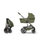 CYBEX BALIOS S LUX PUSHCHAIR WITH FOLD COT - MOSS GREEN