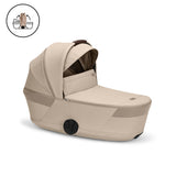CYBEX BALIOS S LUX FOLD COT   ULTIMATE TRAVEL SYSTEM BUNDLE - ALMOND BEIGE
