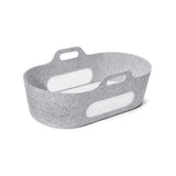 SnuzBaskit Light Grey Moses Basket & Natural Stand