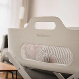 SnuzBaskit White Moses Basket & White Stand