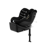 CYBEX Sirona Gi i-Size Plus Car Seat - Moon Black PLUS