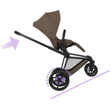NEW CYBEX e-Priam Pushchair Set Comfort Collection - Matt Black Coconut Brown