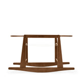 The Little Green Sheep Organic Knitted Moses Basket, Mattress & Walnut Rocking Stand Linen