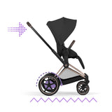 NEW CYBEX ePRIAM Ultimate Birth and Beyond Bundle Comfort Collection - Rose Gold Sepia Black