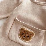 Cozy Crew Club - Waffle Bear One Piece Playsuit