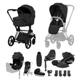 NEW CYBEX PRIAM Ultimate Birth & Beyond Bundle - Comfort Collection - Matt Black - Sepia Black