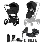 NEW CYBEX PRIAM Ultimate Accessory  Bundle - Comfort Collection - Matt Black - Sepia Black