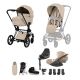 NEW CYBEX PRIAM Ultimate Accessory  Bundle  - Comfort Collection - Matt Black - Cozy Beige