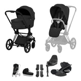 NEW CYBEX PRIAM Ultimate Bundle - Comfort Collection - Matt Black - Sepia Black