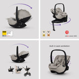 Silver Cross Cove 2 Ultimate 360 Car Seat Bundle - Champagne - Natural Taupe Car Seat