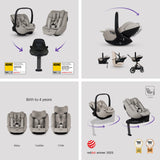 Silver Cross Cove 2 Ultimate 360 Family Car Seat Bundle - Maple - Natural Taupe Car Seat
