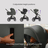 Silver Cross Cove 2 Ultimate 360 Car Seat Bundle - Pewter - Iconic Black Car Seat