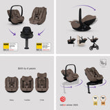 Silver Cross Cove 2 Ultimate 360 Family Car Seat Bundle - Chocolate - Timeless Cocoa Car Seat