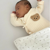 The Teddy Bear Boucle Wrap Baby Grow Romper - Cream
