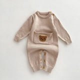 Cozy Crew Club - Waffle Bear One Piece Playsuit