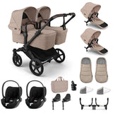 Bugaboo Donkey 6 Twin Pushchair Ultimate Bundle with Cybex Cloud T Plus and 360 Base
