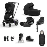 Cybex e-PRIAM 10 piece bundle with Cloud T i-Size Travel System Bundle - Sepia Black