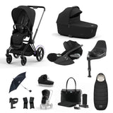 Cybex e-PRIAM 10 piece bundle with Cloud T i-Size Travel System Bundle - Sepia Black