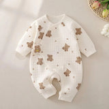 The Happy Bear Boucle Wrap Baby Grow Romper