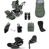 Bugaboo Fox 5 Renew, Accessory Bundle - Forest Green with Cloud T Plus & T Base