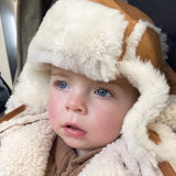 Baa Baby Sheepskin Trapper Hat | Chestnut