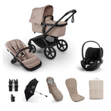 Bugaboo Fox 5 Renew Complete Pushchair Bundle - Desert Taupe with Cloud T Plus & T Base