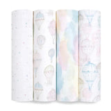 aden + anais organic cotton swaddles 4 pack - Above the clouds