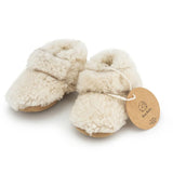 Teddy Merino Boucle Booties | Oat