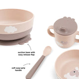 Done by deer foodie first meal set w/suction - happy clouds - powder