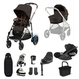 Cybex e-Gazelle S Electric Single to Double Pushchair 11 Piece Bundle with Cybex Cloud T PLUS i-Size Rotating Car Seat