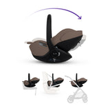 Silver Cross Glide Plus 360 Infant Car Seat (Birth to 18 months) Timeless Cocoa