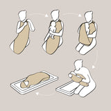 Cuddledry 'Hands-free' baby towel oatmeal