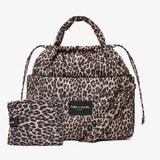 TIBA + MARL Luna Drawstring Changing Tote Leopard Print