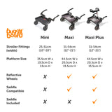 Lascal BuggyBoard® 3D Mini - Red (Grey Fittings)