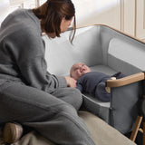 Silver Cross Lunar Bedside Crib Whisper Grey